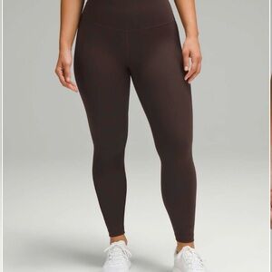 Lululemon Wunder Train Contour Fit High-Rise Tight 25" in Espresso